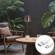 Modern-Table-Lamp-Dark-Bronze-37cm-incl.-LED-Dimmable-IP54-Rechargeable---Topi