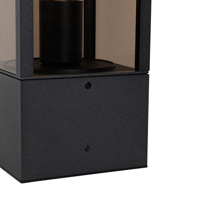 Āra stāvlampa melna ar dūmu 40 cm IP44 - Charlois