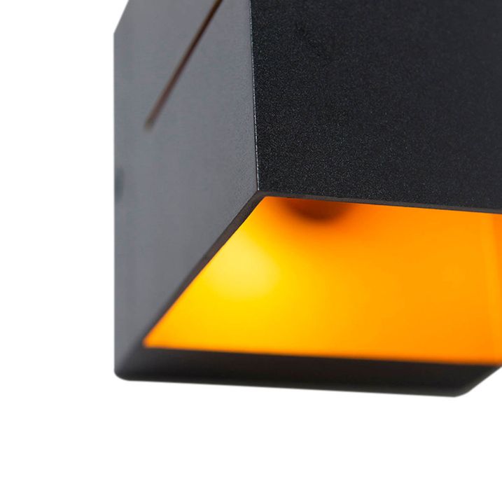 Pametna zidna lampa crna sa zlatnom 9,7 cm uključujući WiFi G9 - Transfer Groove