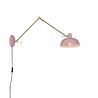 Retro zidna lampa čelična roze sa bronzom - Milou