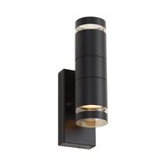 Moderna-spoljna-zidna-lampa-crna-2-svetla-IP44-sa-senzorom-sumraka---Dubbla