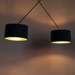 Lampa-wisząca-czarna-z-niebieskimi-i-złotymi-abażurami-z-weluru-35-cm-2-światłowa---Blitz