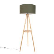 Lesena-stoječa-svetilka-s-stativom-z-zelenim-senčilom-50-cm---Lou
