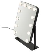 Black-40cm-Table-Mirror-with-LED-and-Touch-Dimmer-12-Light---Hollywood