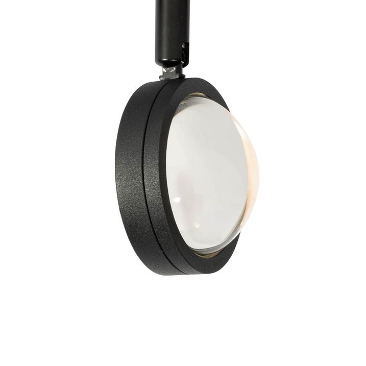 Moderne sort spotlight for 1-fase skinnesystem inkl. LED, roterbar og tiltbar - Magnetic Lance