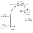 Candeeiro-de-Arco-em-Aço-com-Abajur-em-Metal-33-cm-Ajustável---XXL