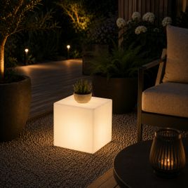 Moderne udendørslampe hvid 38 cm firkantet IP44 - Nura