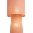 Retro-vloerlamp-oud-roze-met-linnen-120cm-2-lichts---Trompet