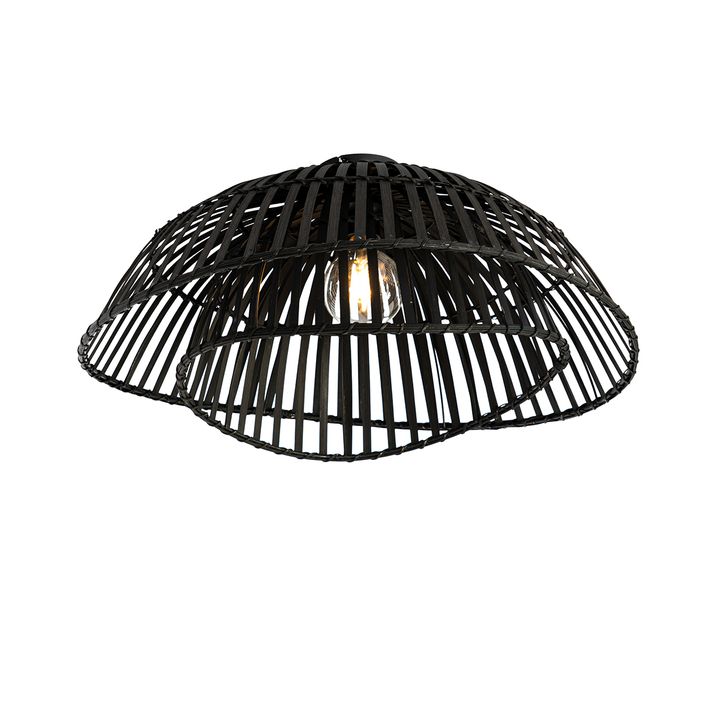 Plafoniera orientala din bambus negru 62 cm - Pua