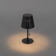 Juego-de-2-lámparas-de-mesa-negras-con-LED-recargable-y-solar---Ferre