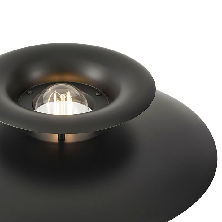 Lampe de table rétro en acier noir 45cm - Pauly