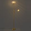 Design-Stehleuchte-Messing-mit-bernsteinfarbenem-Glas-2-flammig---Brianna