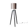Vloerlamp-zwart-met-velours-kap-taupe-50cm---Puros