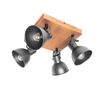 Industriële-spot-zwart-met-hout-kantelbaar-4-lichts---Tommy