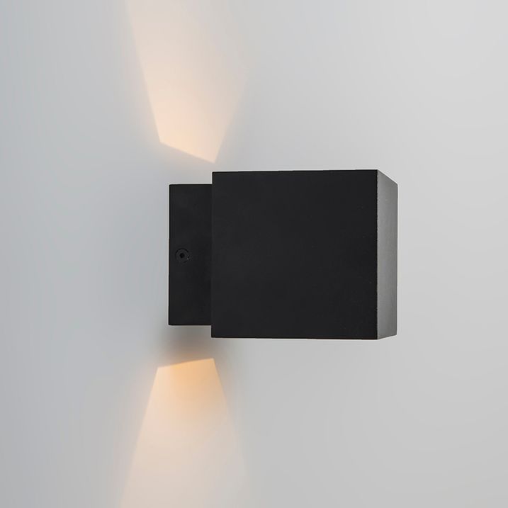 Lámpara de pared de diseño negro/dorado con LED - Caja