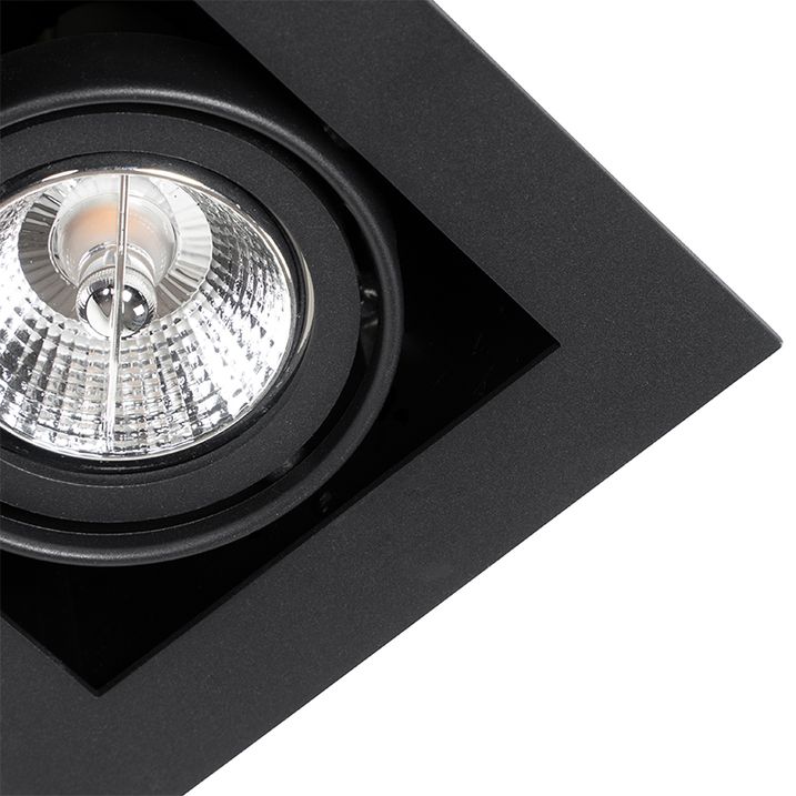 Chytré zapuštěné bodové svítidlo černé 2-světelné nastavitelné vč. 2 Wifi GU10 70mm - Oneon 70