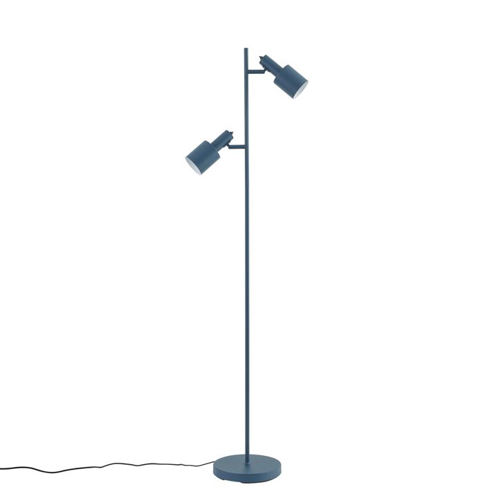 Lámpara de pie moderna azul 2 luces - Stijn