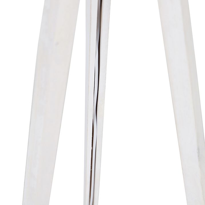 Stojací lampa na trojnožce bílá s tmavě modrým látkovým stínidlem 50 cm - Tripod Classic