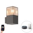 Chytré-moderní-venkovní-nástěnné-svítidlo-antracitové-IP44-vč.-Wifi-P45---Dánsko