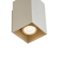 Moderna-stenska-svetilka-bež-GU10-50-mm-kvadratna-2-lučna---Sandy