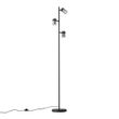 Candeeiro-de-pé-moderno-preto-com-vidro-fumado-3-luzes-giratório-e-inclinável---Gianni