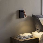 USB-C-özellikli,-ayarlanabilir,-koyu-bronz-detaylı-modern-siyah-duvar-lambası---Croft
