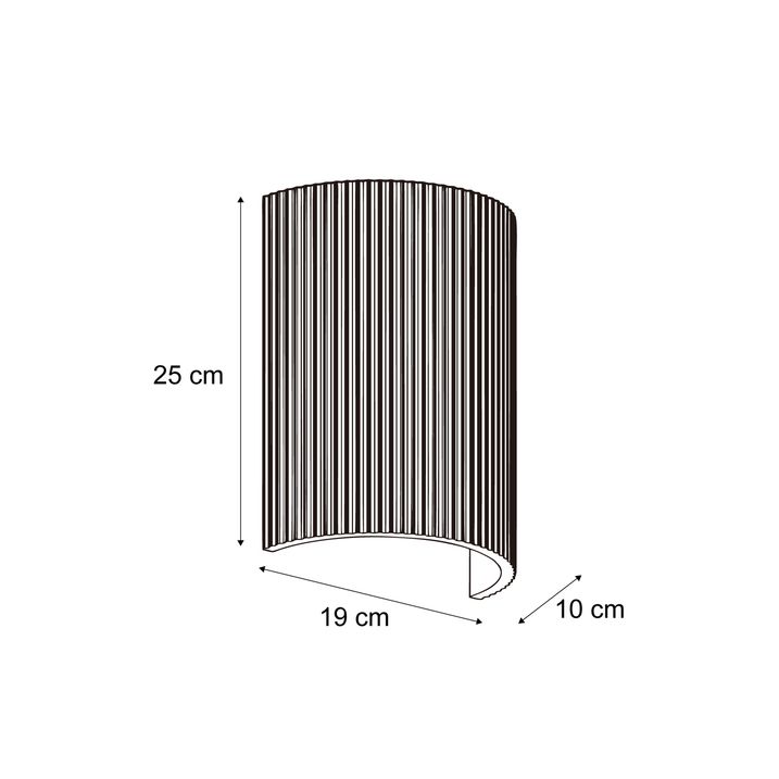 Lampada da parete scandinava beige ovale - Plaster