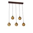 Candeeiro-de-suspensão-industrial-bronze-com-madeira-5-luzes---Haicha