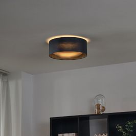 Moderne Deckenleuchte Schwarz Transparent 40cm inkl. LED 3-Stufen Dimmbar - Sue