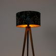 Трипод-винтидж-дърво-с-абажур-павлин-зелен-50-см---Tripod-Classic