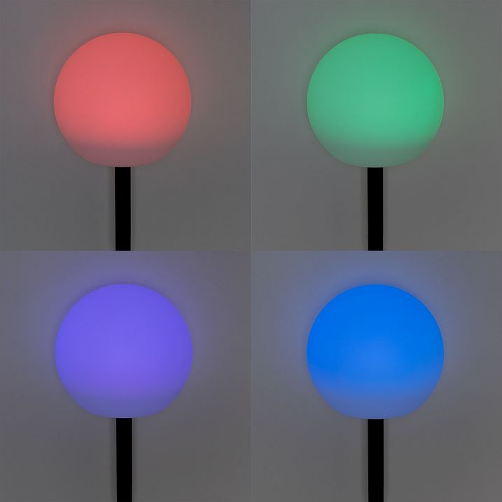 Outdoor lampa bijela 25 cm Uključujući LED IP44 Solar RGBW - Ludger