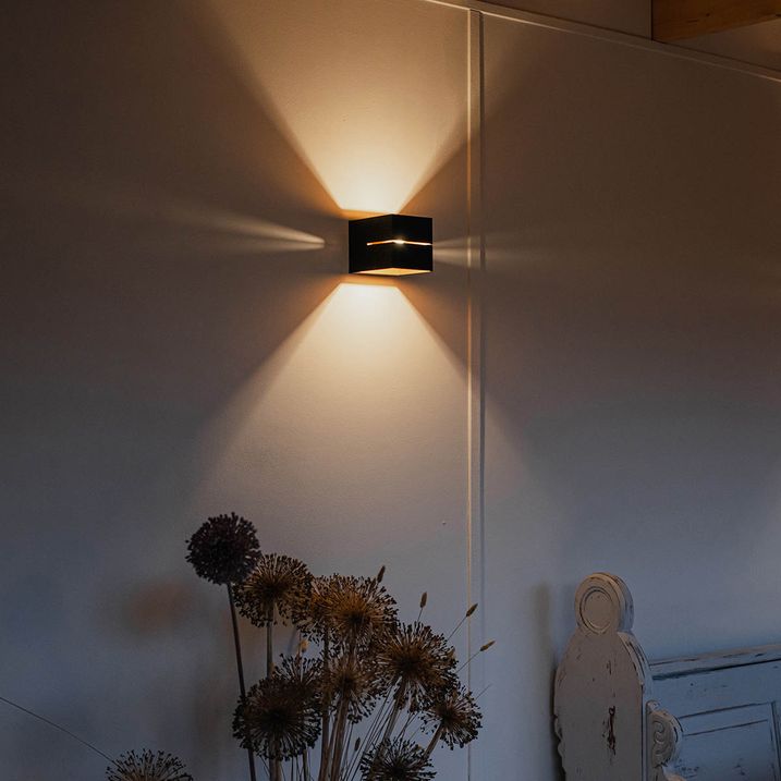 Pametna zidna lampa crna sa zlatnom 9,7 cm uključujući WiFi G9 - Transfer Groove