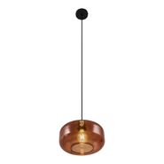 Retro-pendellampa-svart-med-bronsglas---Bizle