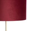 Stehleuchte-Gold/Messing-mit-rotem-Samt-Schirm-40/40-cm---Parte