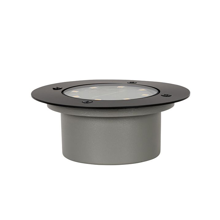 Moderne jordspot sort inkl. LED IP65 solcelledrevet - Terry