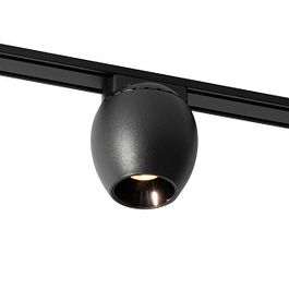 Moderns melns prožektors vienfāzes sliežu sistēmai 6W 3000K - Magnetic Zagaye