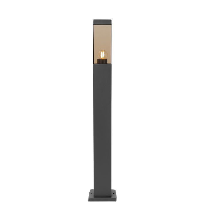 Smarte Aussen-Wegeleuchte Dunkelgrau mit Rauchglas 80 cm inkl. WiFi P45 - Malios