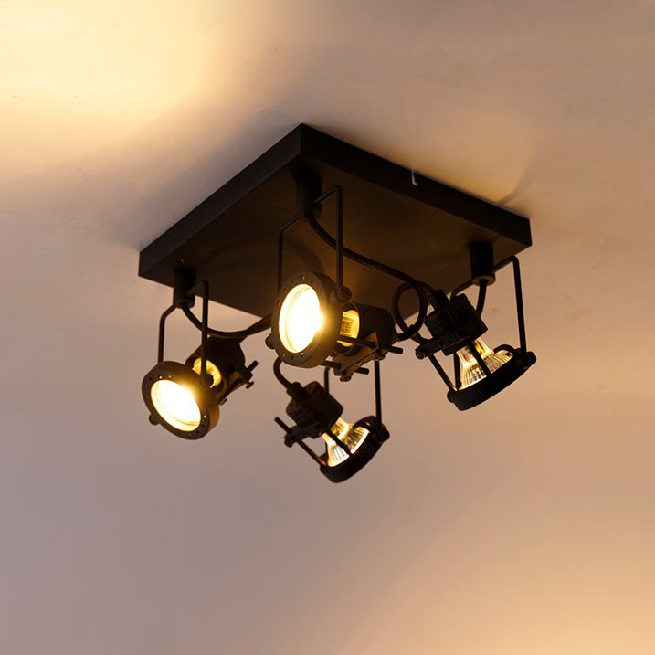 Faretto industriale nero 4 luci - Suplux