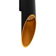 Moderná-nástenná-lampa-čierna-so-zlatým-vnútrom-5,6-cm---Organo
