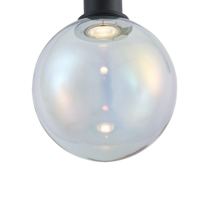 Design-Hängelampe schwarz mit Regenbogen-Glas 20cm - Mallon