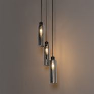 Moderne-Pendelleuchte-schwarz-mit-Rauchglas-3-Licht---Stavelot