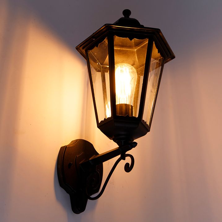 Klasiska āra sienas lampa melna IP44 - Havana Up