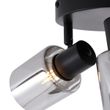 Moodne-laelamp-must-suitsuklaasist-ümmargune-3-valgustiga---Cilin