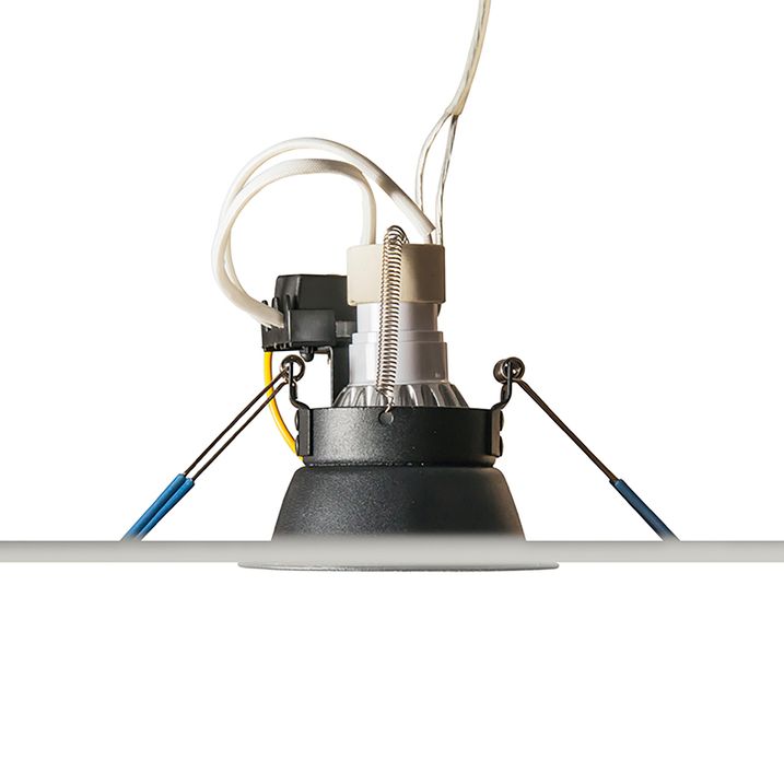 Set van 6 moderne inbouwspots zwart - Dept