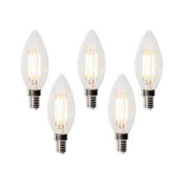 Set od 5 E14 LED sijalica sa 3 nivoa zatamnjivanja B35 providne 4W 450 lm 2700K
