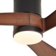 Plafondventilator-zwart-met-walnoot-hout-print-132cm-incl.-LED-dimbaar-met-afstandsbediening---Twist