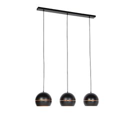 Smarte Pendelleuchte schwarz mit goldener Innenseite 3-Lichter inkl. Wifi ST64 - Buell