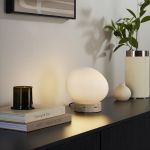 Japandi tafellamp beige met opaal glas - Sally