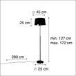 Gulvlampe-gull/messing-med-svart-linjskjerm-45-cm---Parte