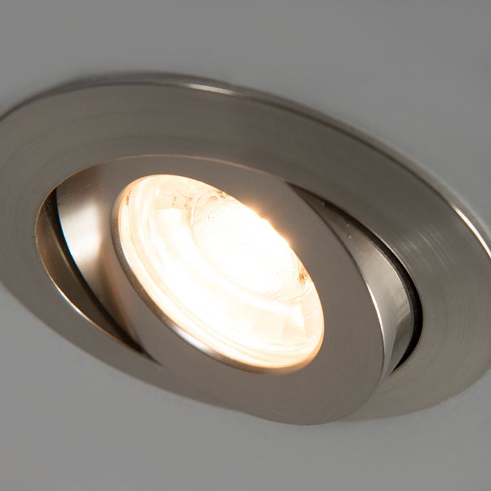 Set di 3 faretti da incasso in acciaio con LED IP44 - Relax LED